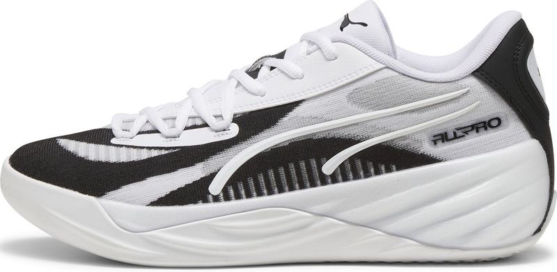 PUMA All-Pro NITRO Team basketbalschoenen, Zwart/Wit, Maat 39