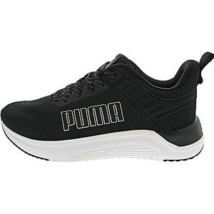 PUMA Unisex SOFTRIDE Astro T Road hardloopschoen, zwart wit, 4 UK, Puma Zwart Puma Wit, 37 EU