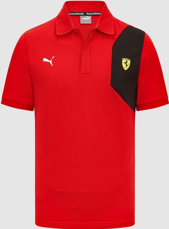 Ferrari Fanwear Classic polo rood M - Charles Leclerc - Carlo Sainz - Formule 1 - Scuderia