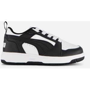 PUMA Rebound V6 Lo AC PS Unisex Sneakers voor kinderen en jongens, Puma Wit PUMA Zwart, 28 EU