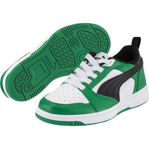 PUMA Rebound V6 Lo sneakers, Groen/Zwart/Wit, Maat 19