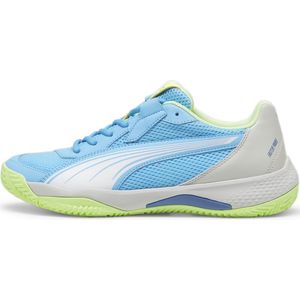 PUMA Nova Court tennisschoen unisex, Lichtgevend Blauw PUMA Wit Glaciaal Grijs, 44 EU