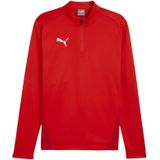 PUMA - teamGOAL - Trainingstrui - Rood Wit - 1/4-Zip