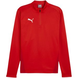 PUMA - teamGOAL - Trainingstrui - Rood Wit - 1/4-Zip