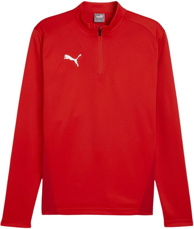PUMA - teamGOAL - Trainingstrui - Rood Wit - 1/4-Zip