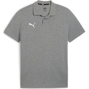 PUMA teamGOAL Casuals Polo Heren sportshirt - Medium Gray Heather-Puma White