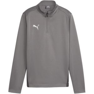 PUMA - teamGOAL - Trainingstrui - Grijs Wit - 1/4-Zip Kids