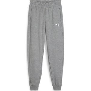 PUMA teamGOAL Casuals Pants Jr Jongens sportbroek - Medium Gray Heather-Puma White