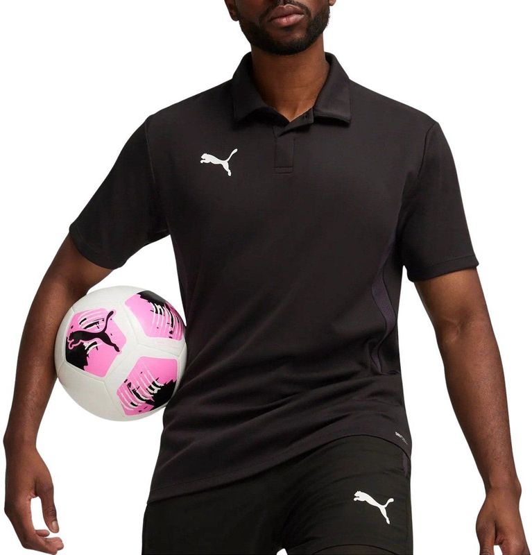 Puma - teamGOAL Polo - Herenpolo - PUMA Black PUMA White Flat Dark Gray - 100% Gerecycled Polyester