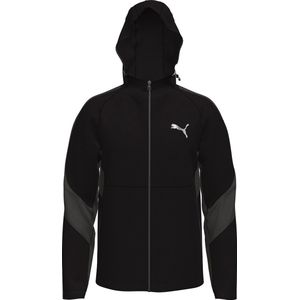 PUMA EVOSTRIPE Full-Zip Hoodie DK Heren Trui - Puma Black