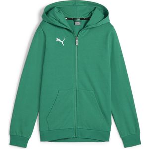 PUMA kinderteamGOAL Casuals hoodedjack Jr jack met capuchon 658596 05 groen