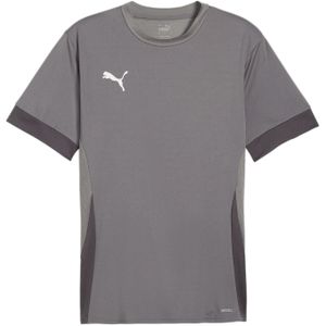 PUMA teamGOAL Matchday Jersey Heren Sportshirt - Cast Iron-PUMA White-Shadow Gray