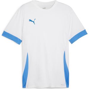 PUMA teamGOAL Matchday Jersey Heren Sportshirt - Puma White-Electric Blue Lemonade