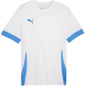 PUMA teamGOAL Matchday Jersey Heren Sportshirt - Puma White-Electric Blue Lemonade