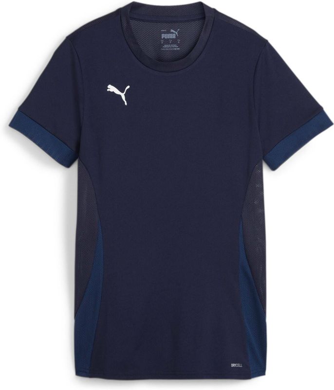 PUMA Sporttop - Navy/Persian Blue - Regular Fit - Korte Mouwen - Normale Lengte
