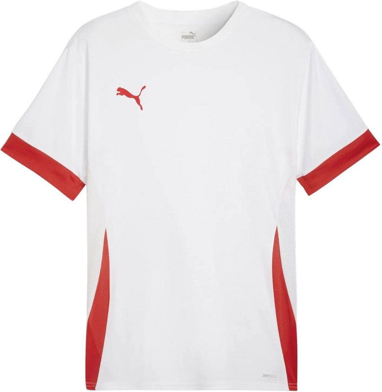 Sportshirt - Wit - Rood - 100% Gerecycled Polyester