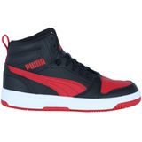 Puma - Rebound V6 Mid - Sneakers - Zwart/Rood - Imitatieleer/Textiel