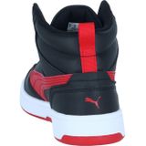 Puma - Rebound V6 Mid - Sneakers - Zwart/Rood - Imitatieleer/Textiel
