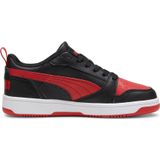 Puma Rebound V6 Low kinder sneakers zwart - Maat 37 - Uitneembare zool