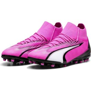 PUMA Ultra Pro Mg voetbalschoen voor heren, Poison Pink PUMA Wit PUMA Zwart, 44 EU