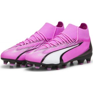 PUMA Ultra Pro Fg/Ag Jr voetbalschoen voor kinderen, uniseks, Poison Pink PUMA Wit PUMA Zwart, 4.5 UK
