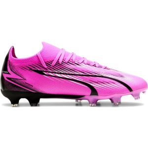 PUMA Unisex Ultra Match Fg/Ag voetbalschoen, Poison Pink PUMA Wit PUMA Zwart, 46 EU