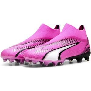 PUMA Ultra Match+ Ll Fg/Ag voetbalschoen voor heren, Poison Pink PUMA Wit PUMA Zwart, 42 EU