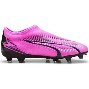 Puma ultra match laceless fg/ag kind voetbalschoenen zonder veters roze