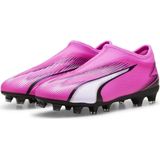 PUMA - Voetbalschoen Ultra Match FG/AG - Roze/Wit - Synthetisch Materiaal