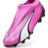 PUMA - Voetbalschoen Ultra Match FG/AG - Roze/Wit - Synthetisch Materiaal