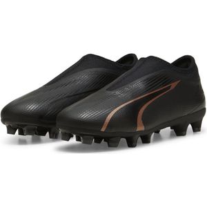 PUMA Ultra Match Veterloze Gras / Kunstgras Voetbalschoenen (MG) Kids Zwart Brons Donkergrijs