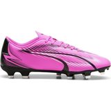 PUMA Ultra Play Fg/Ag voetbalschoen voor heren, Poison Pink PUMA Wit PUMA Zwart, 46 EU