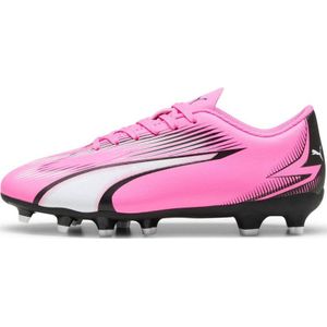 Puma Ultra Play FG/AG Jr. Voetbalschoenen Roze/Wit/Zwart