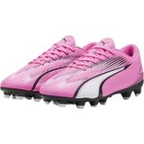 Puma Ultra Play FG/AG Jr. Voetbalschoenen Roze/Wit/Zwart