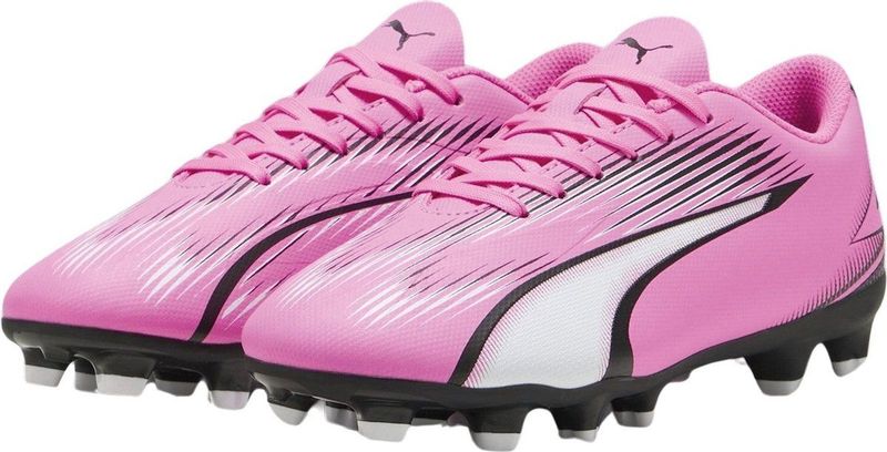 Puma Ultra Play FG/AG Jr. Voetbalschoenen Roze/Wit/Zwart