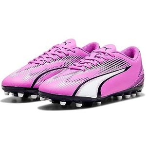 PUMA Ultra Play Mg Jr voetbalschoen voor kinderen, uniseks, Poison Pink PUMA Wit PUMA Zwart, 29 EU