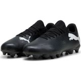 PUMA Future 7 Play Gras / Kunstgras Voetbalschoenen (MG) Zwart Wit Donkergrijs