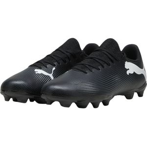 PUMA Heren Future 7 Play FG/AG voetbalschoen, zwart wit, 9 UK, Puma Zwart Puma Wit, 43 EU