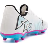 PUMA Future 7 Play Fg/Ag Voetbalschoenen voor heren, PUMA WHITE-PUMA BLACK POISON PINK