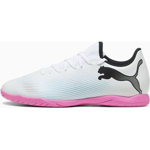 Puma Future 7 Play It IT Sr.voetbalschoenen Wit/Zwart/Fuchsia