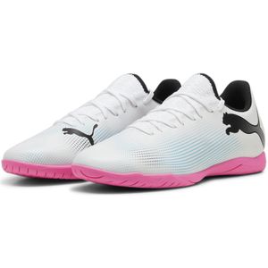 PUMA Future 7 Play Zaalvoetbalschoenen (IN) Wit Roze Zwart