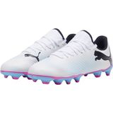 PUMA FUTURE 7 PLAY FG/AG Jr FALSE Sportschoenen - PUMA White-PUMA Black-Poison Pink - Maat 34