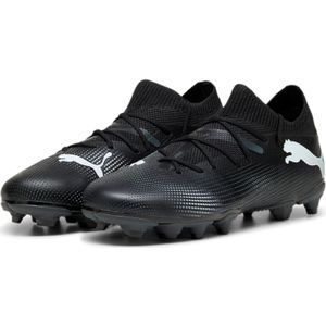 PUMA Future 7 Match Gras / Kunstgras Voetbalschoenen (MG) Kids Zwart Wit Donkergrijs