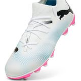 PUMA FUTURE 7 MATCH FG/AG Jr FALSE Sportschoenen - PUMA White-PUMA Black-Poison Pink - Maat 32