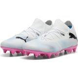 PUMA Future 7 Match IJzeren-Nop Voetbalschoenen (SG) Wit Roze Zwart