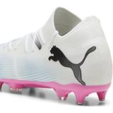 PUMA Future 7 Match IJzeren-Nop Voetbalschoenen (SG) Wit Roze Zwart