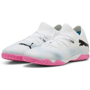 PUMA Future 7 Match It voetbalschoen voor heren, Puma White PUMA Black Poison Pink, 46 EU