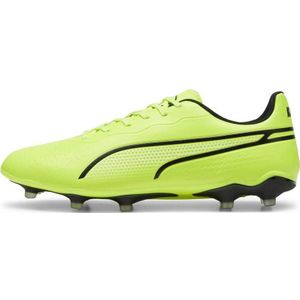 PUMA Unisex King Match Fg/Ag voetbalschoen, Electric Lime PUMA Zwart, 40.5 EU