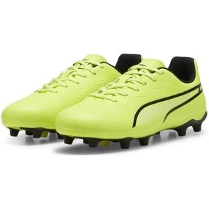 PUMA King Match Gras / Kunstgras Voetbalschoenen (MG) Kids Geel Zwart Roze