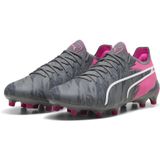 PUMA King Ultimate Gras / Kunstgras Voetbalschoenen (MG) Donkergrijs Roze